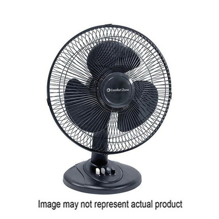 CCC COMFORT ZONE OSCILLATING FAN 12 IN WT TABLE TOP CZ121WT